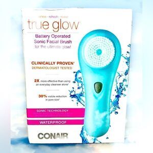 True Glow by Conair Sonic Facial Brush, Battery Operated~New